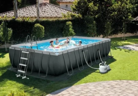 Piscina  intex ultra frame rettangolare 732 x 360 x h 132 con filtro a sabbia