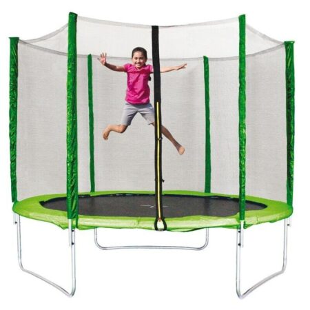 Trampolino elastico jumpy con rete di protezione bimbo d 244