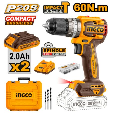 Trapano a percussione brushless 20 v  a batteria