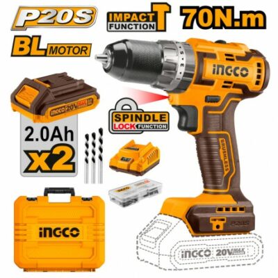 Trapano avvitatore a percussione brushless 20 volt batteria976051782872