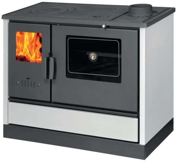Cucina a legna potenza 7.9 kw volume riscaldabile 225 mc