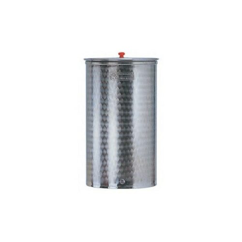 Contenitore in acciaio lt 100 inox fiorettato con predisposizione rubinetto