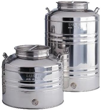 Fusto in acciaio  lt 50 inox 18/10 aisi 304 per olio