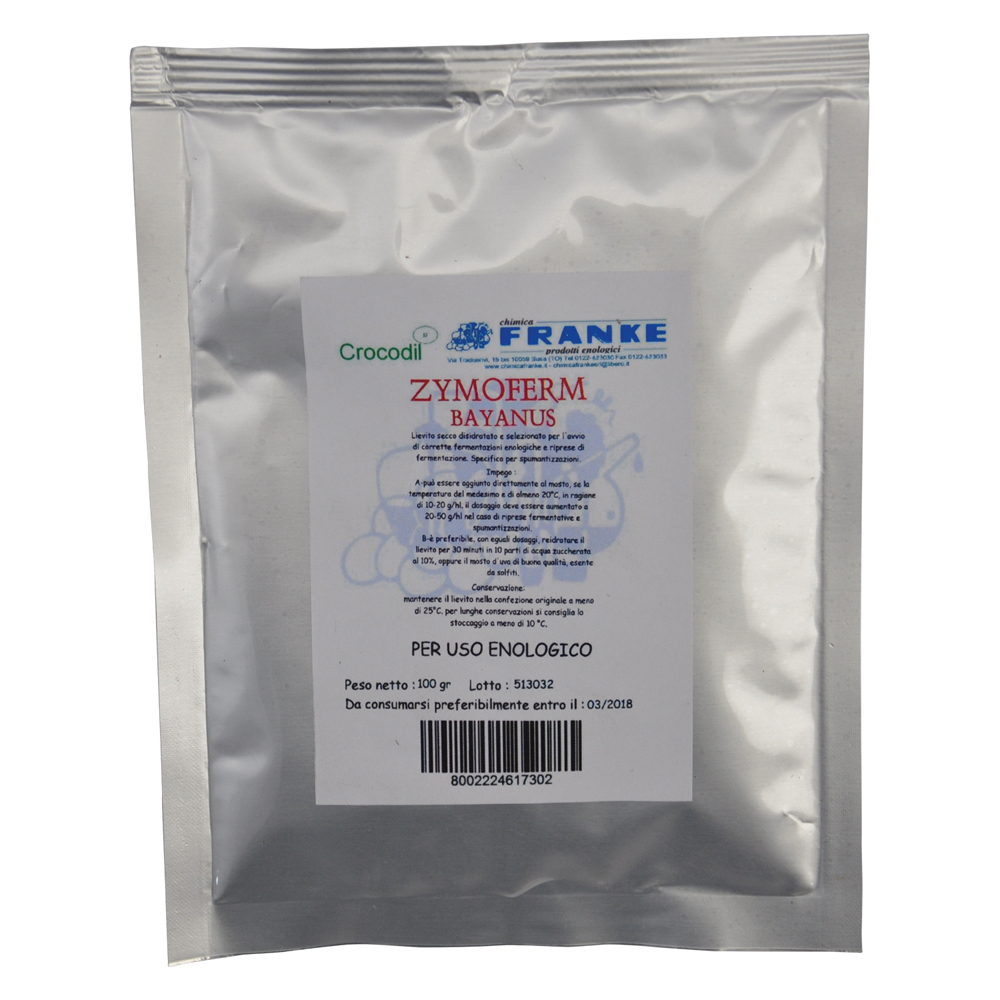 Enolievito zymoferm bayanus gr. 100 Chimica franke