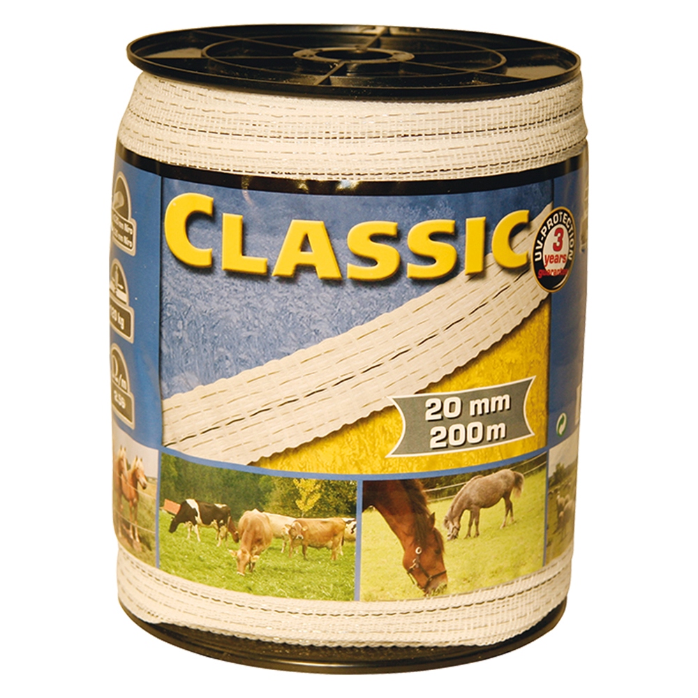 Fettuccia elettrica h 20 mm – 6 fili – mt. 200 bianca Albert kerbl