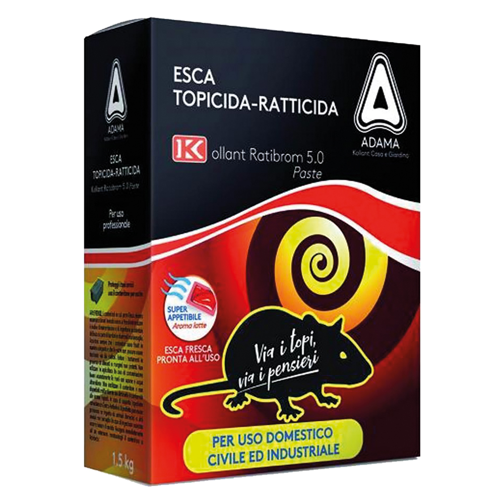 Esca topicida ‘ratibrom’ gr. 1500 – cf. 3 buste (500 gr.) Kollant