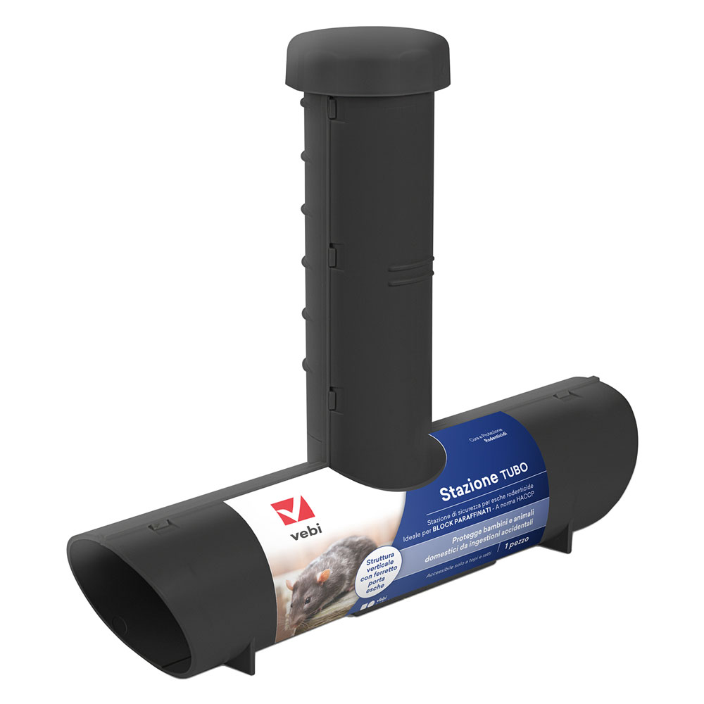 Stazione di sicurezza per esche rodenticide tubo – cm. 28 x 6,1 x 23,5 Vebi