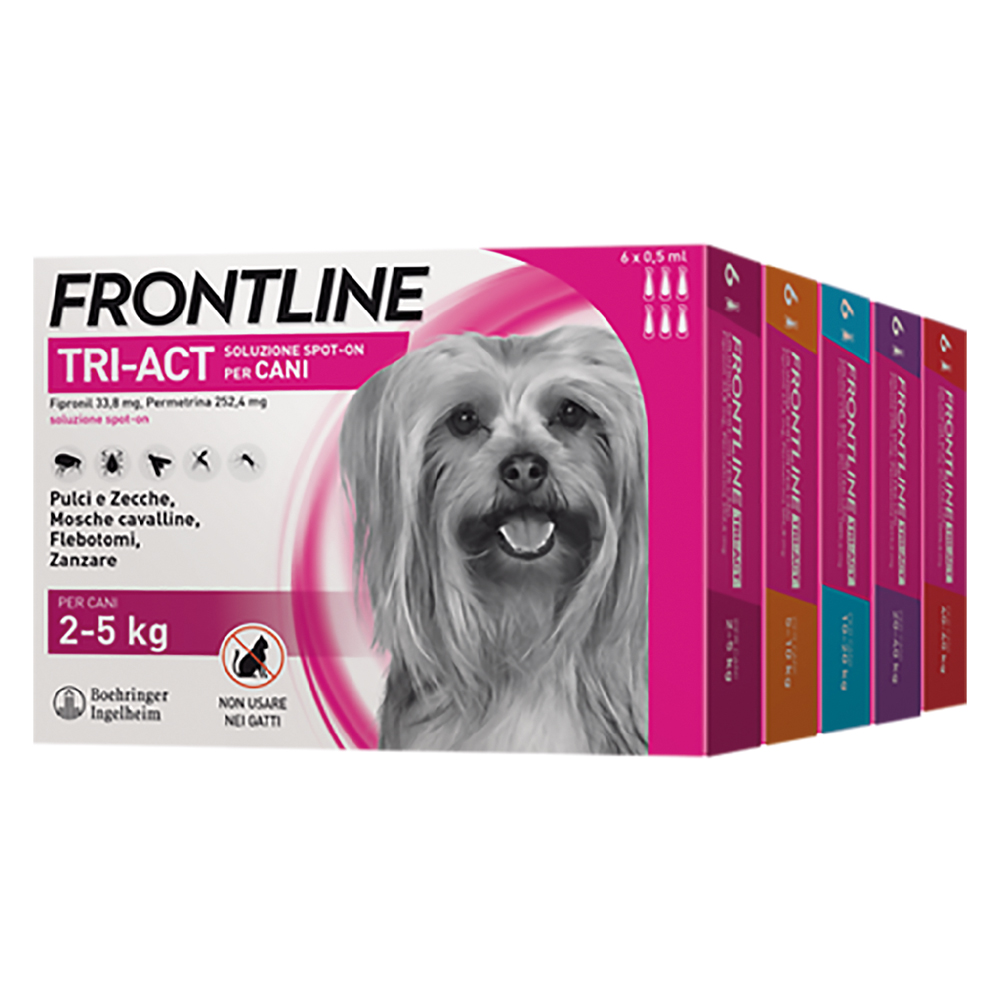 Antiparassitario ‘frontline tri-act’ cani  2/5  kg – 3 pipette ml 0,5 Frontline