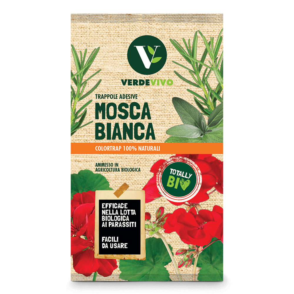 Trappola cromotropica adesiva mosche bianche scatola 10 pezzi Verde vivo