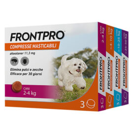 Compresse antiparassitarie masticabili 'frontpro' cani da 4 a 10 kg / 3 compresse da 28,3 mg Frontline