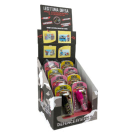 Espositore spray antiaggressione totale 8 pezzi Defence system