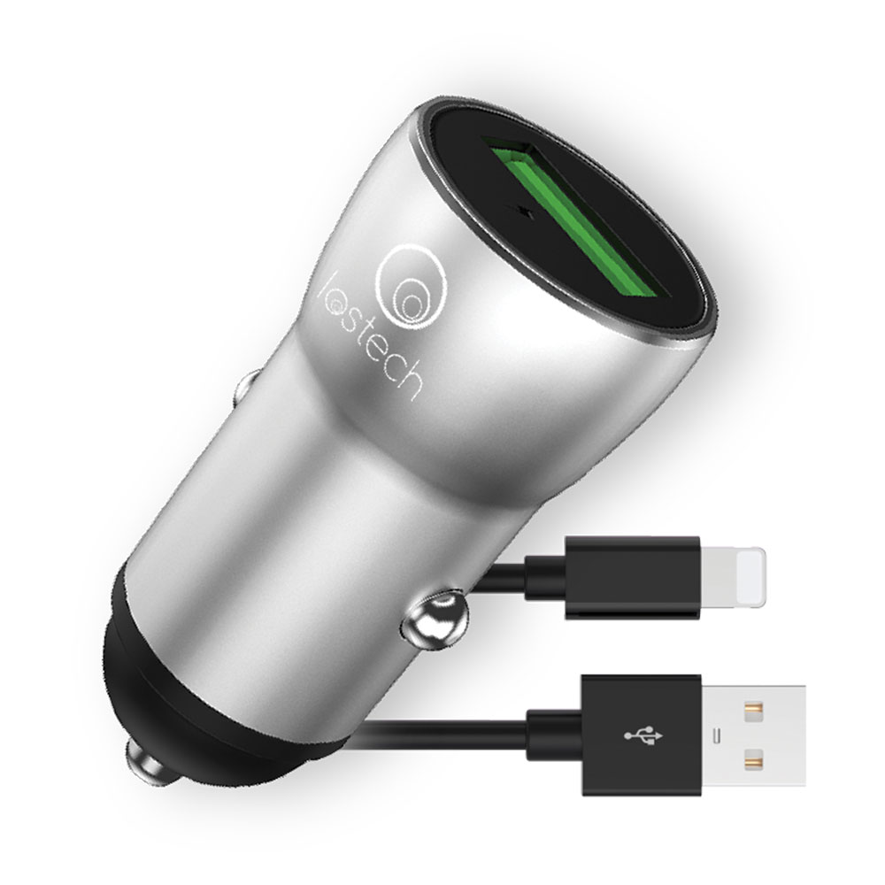 Caricabatteria per auto attacco lightning Lostech