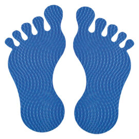 Tappeto antiscivolo 'foot' 8 pz Blister koncreto