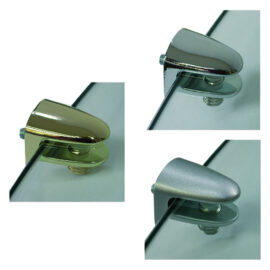 Morsetto reggicristallo cromo lucido - pz. 2 Blister koncreto