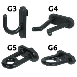 Gancio in nylon per pannelli portautensili g3 - pz 10 Blister koncreto
