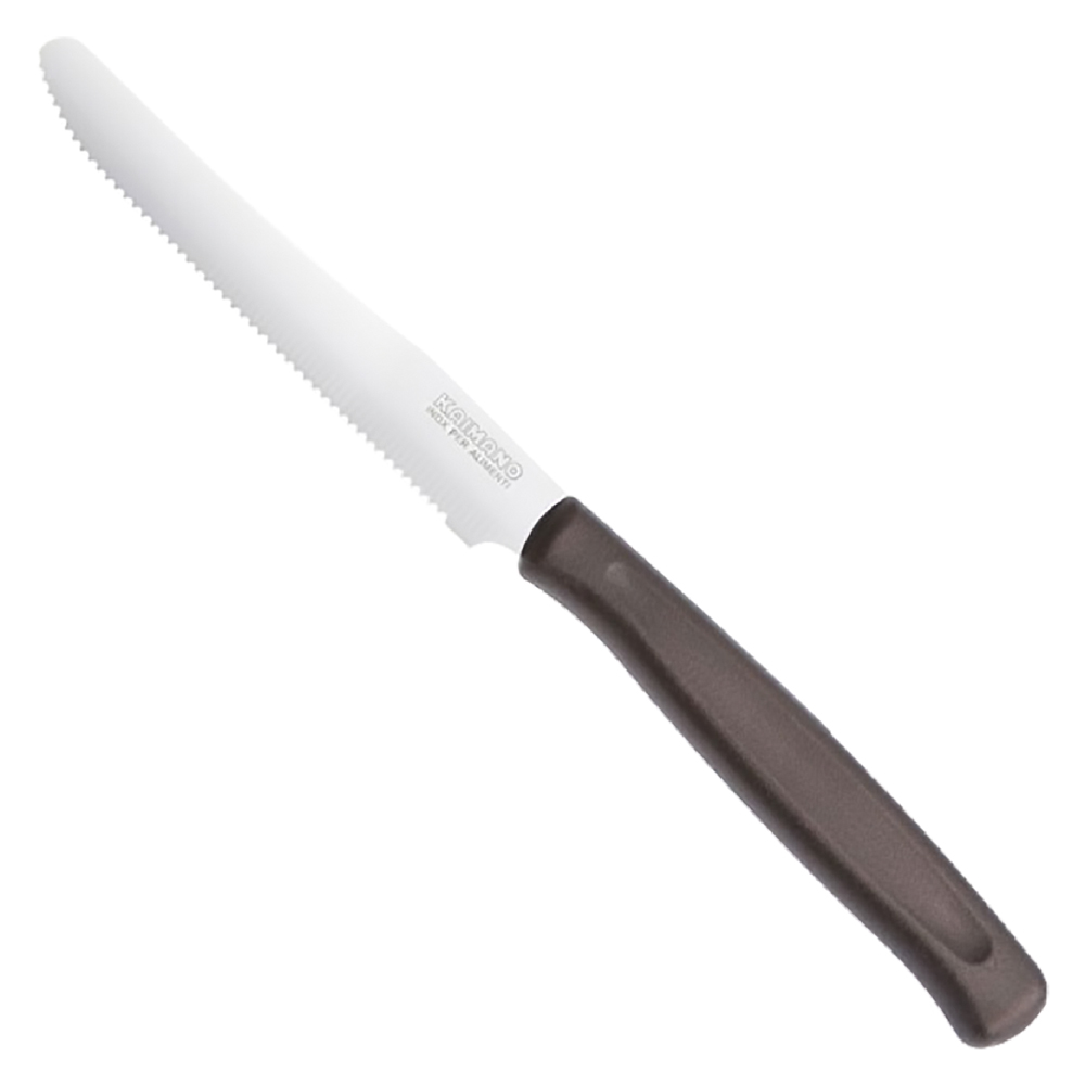 Coltello da tavola seghettato manico bianco Kaimano