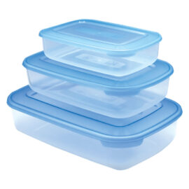 Contenitore rettangolare in plastica set 'frigo box' acqua trasparente Tontarelli