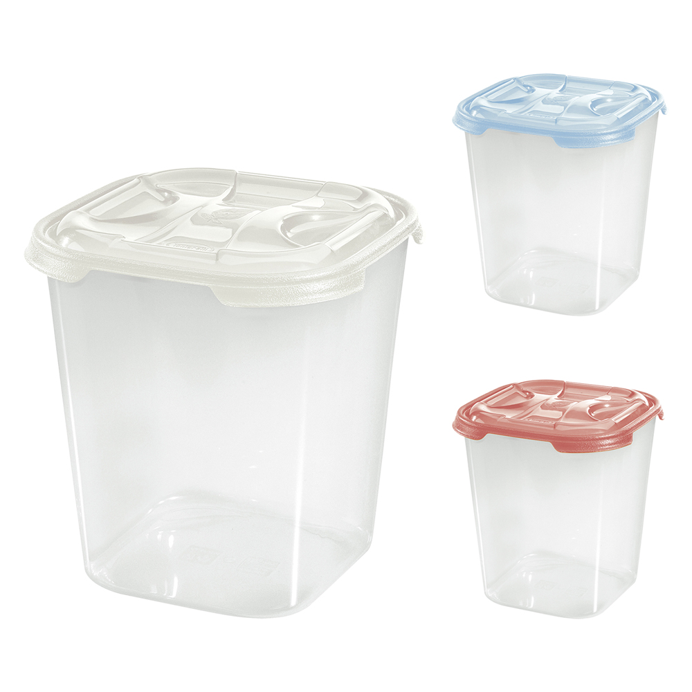 Contenitore quadro alto in plastica ‘frigo box’ lt1 cm 11,7×11,7xh.14 acqua trasp. Tontarelli