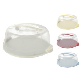 Contenitore porta torte in plastica cm 36,5x32,8xh.15 - bianco Tontarelli