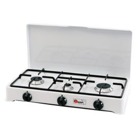 Fornello a gas 3 fuochi mod. 5328 cgp - cm 58 x 28 x h 10 Parker