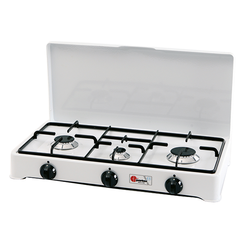 Fornello a gas 3 fuochi mod. 5328 cgp – cm 58 x 28 x h 10 Parker