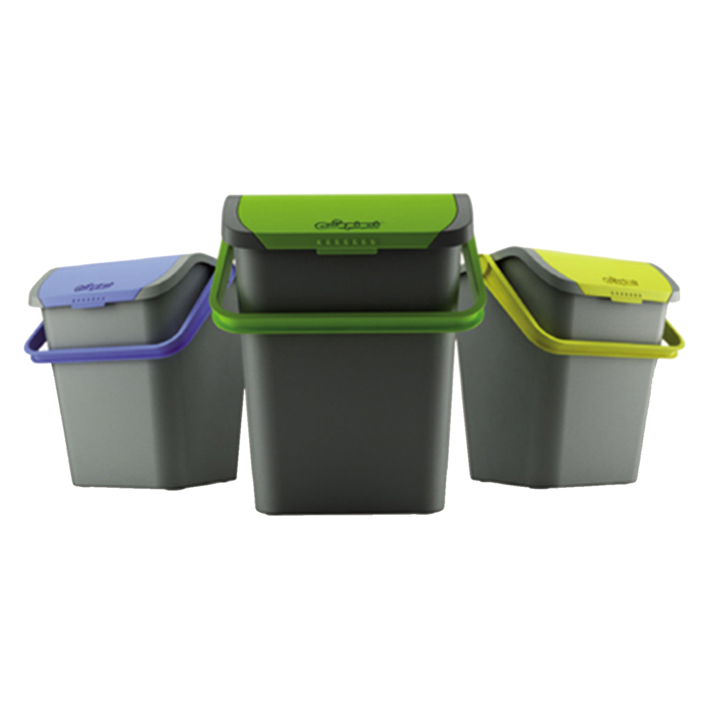 Pattumiera per raccolta differenziata ‘ecologic’ 28 lt. – cm 38 x  36,5 x  h 37 Ecoplast