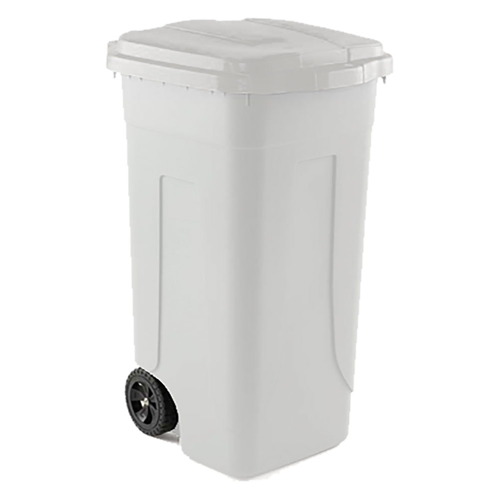 Bidone immondizia carrellato ‘ottanta’ lt. 80  – corpo/coperchio bianco Mobil plastic