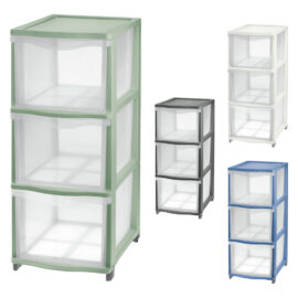 Cassettiera 'cover line' colore trasparente/bianco Tontarelli