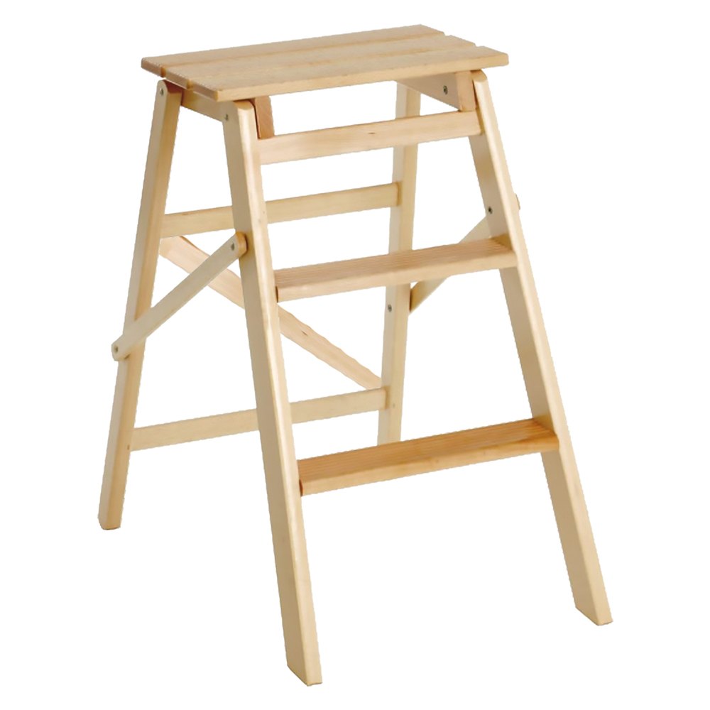 Sgabello ‘scaletta’ 3 gradini – col.naturale Senza marca