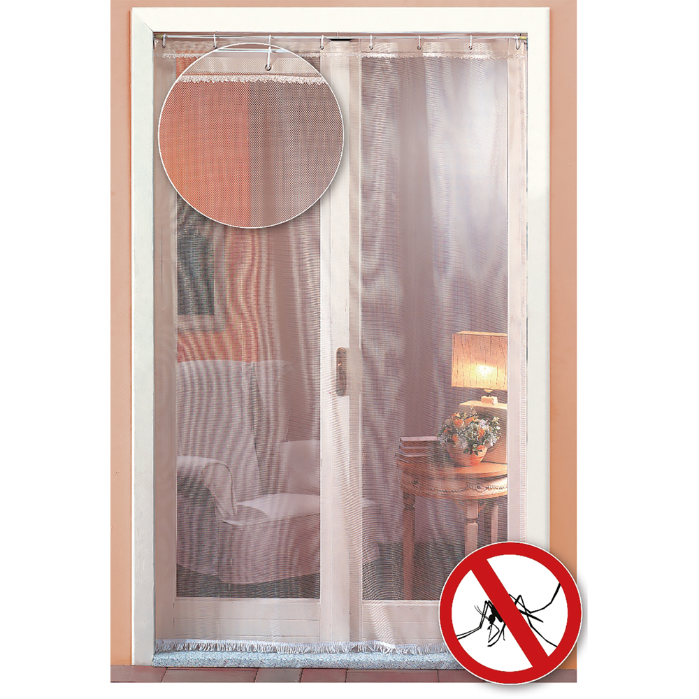 Tenda zanzariera con anelli ‘moschito’ bianca Senza marca