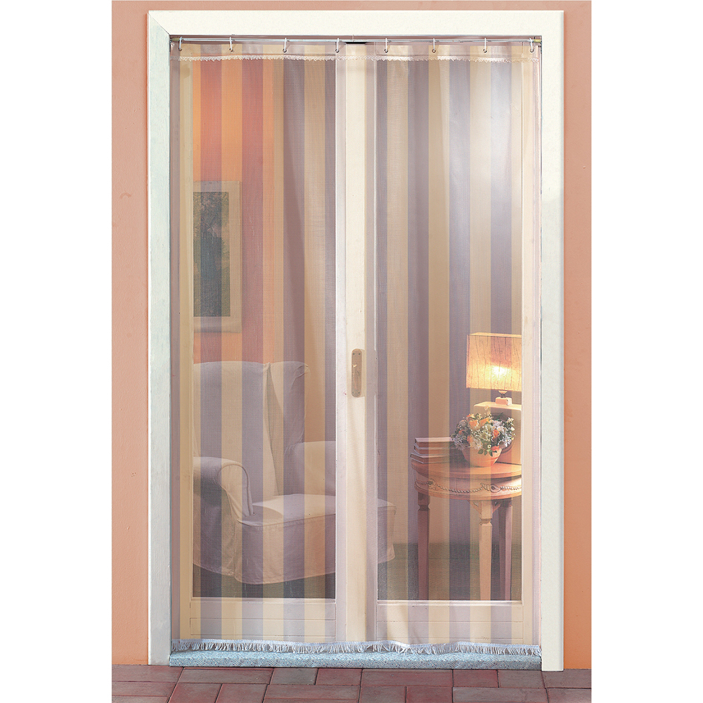 Tenda zanzariera con ganci ed anelli ‘living’ beige Senza marca