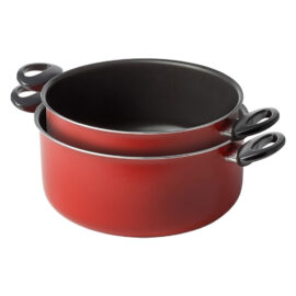 Casseruole a due manici 'cucina sano' set 2 pezzi Ø cm. 18 / 22 Accademiamugnano