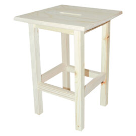 Sgabello 'alto' cm 30 x 30 x h 45 - legno chiaro Senza marca