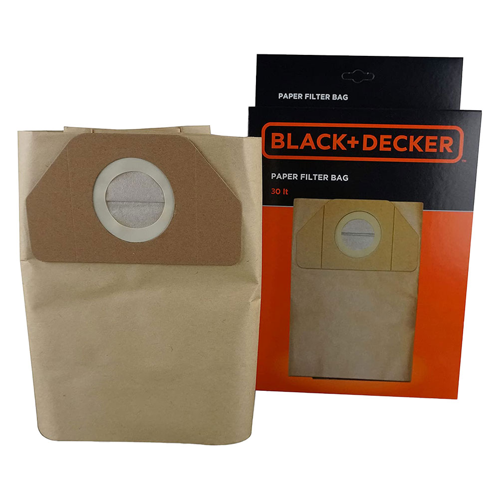 Sacchetti raccoglipolvere in carta per bidone aspiratutto lt. 20 Black decker