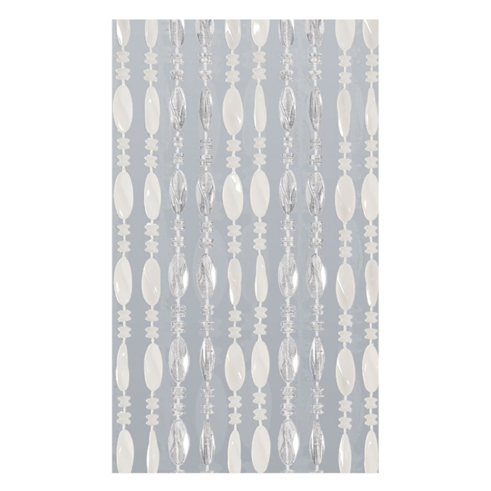 Tenda a perline 0661-211 – cm. 100×220 / bianco – ghiaccio Senza marca