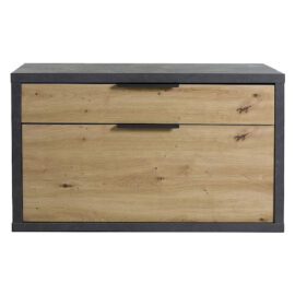 Panca monocassetto 1 ribalta linea 'segno' cm. 35 x 85 x h.52 - rovere/grigio Composad