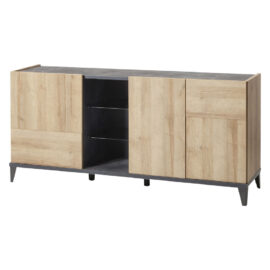 Contromobile linea 'vittoria' cm. 45 x 180 x h.84 - rovere/grigio (3 ante) Composad