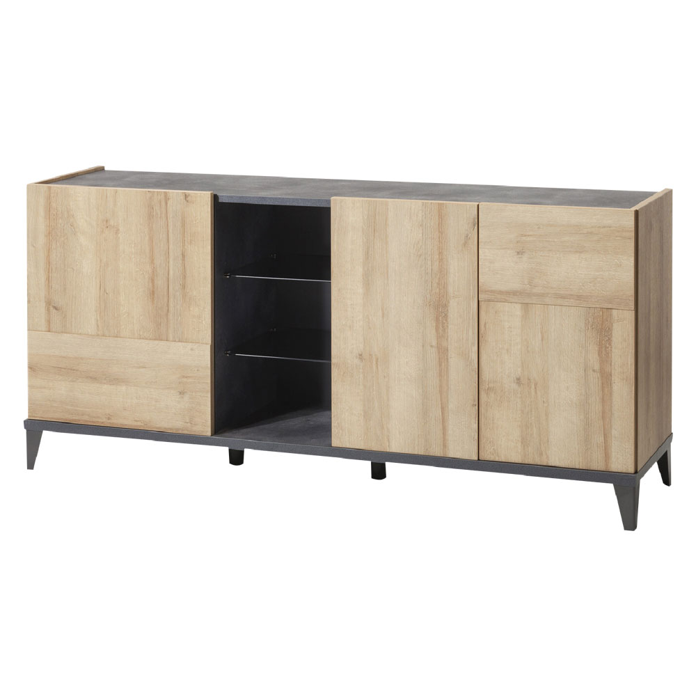 Contromobile linea ‘vittoria’ cm. 45 x 180 x h.84 – rovere/grigio (3 ante) Composad