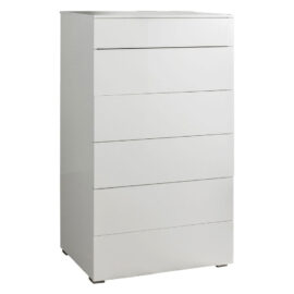 Cassettone linea 'privilegio' cm. 44 x 70 x h.118,2 - bianco laccato (6 cassetti) Composad