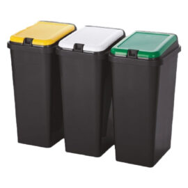 Pattumiera raccolta differenziata set 'bido'' 45 lt. cm 29 x 39 x 64,2 Tontarelli