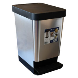 Pattumiera per raccolta differenziata 'moda' 25 lt. - cm 27,4 x  37,9 x  45 - carbonio Tontarelli