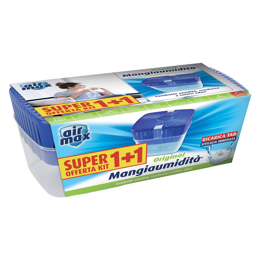Assorbiumidita’ kit ‘air max vortex’ 2 dispositivi + tab 450 gr. Airmax