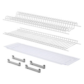 Scolapiatti per pensile in metallo verniciato cm.86 - con vaschetta Senza marca