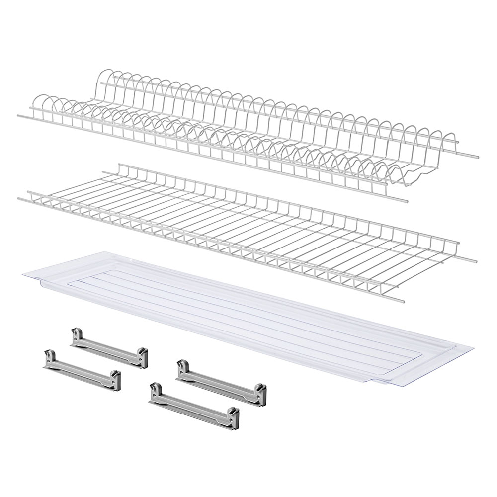 Scolapiatti per pensile in metallo verniciato cm.86 – con vaschetta Senza marca