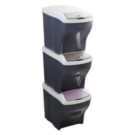 Pattumiera raccolta differenziata set 'poker tris' 20 lt. cm 28 x 40 x 31 h Bama