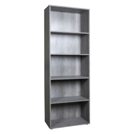 Libreria linea 'flow' 5 ripiani - cm.35 x 68 x h.200 cemento Composad