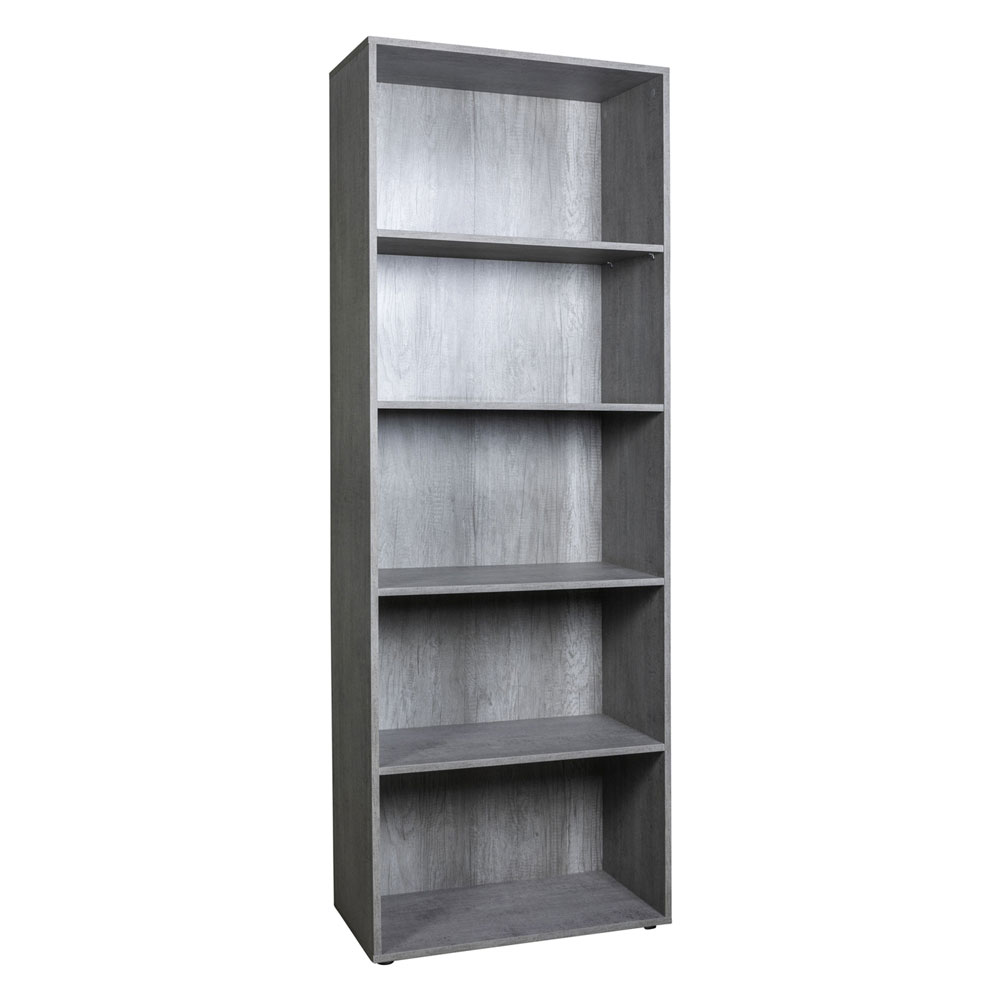 Libreria linea ‘flow’ 5 ripiani – cm.35 x 68 x h.200 cemento Composad