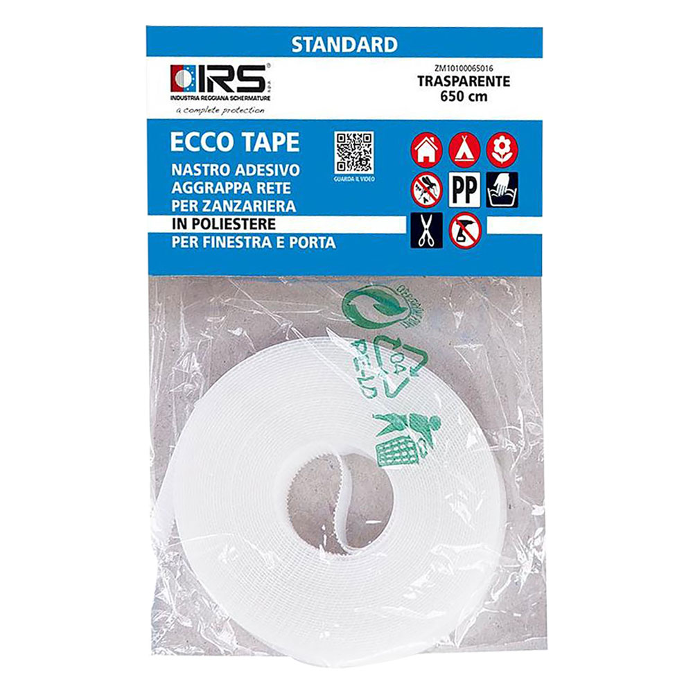 Nastro in velcro per zanzariere ‘ecco tape 650’ mm 10 x 6,5 mt Irs