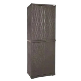 Armadio portascope 'rattan wenge' cm l 65x p 45x h 178 Trioplast