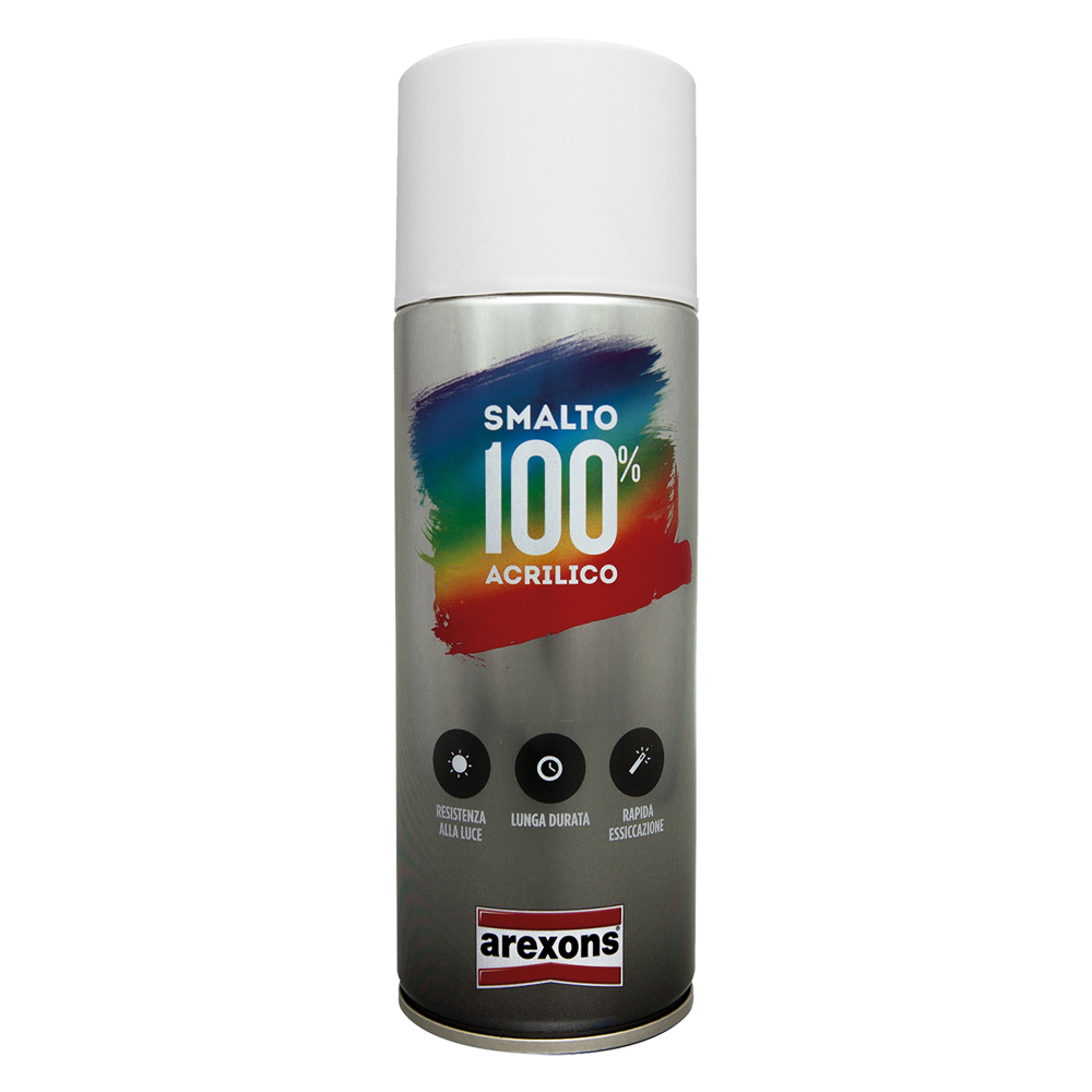 Smalto spray acrilico ritocco per elettrodomestici ml 400 – bianco elettro Arexons